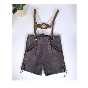 Vintage New Boy’s German/Bavarian Suede Lederhosen Shorts for Oktoberfest Sz 60